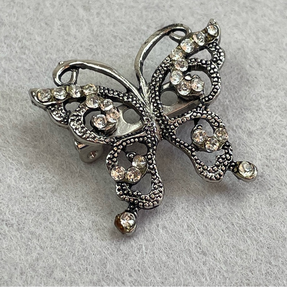 Crystal Haze Butterfly Rhinestone Brooch with Dust Bag